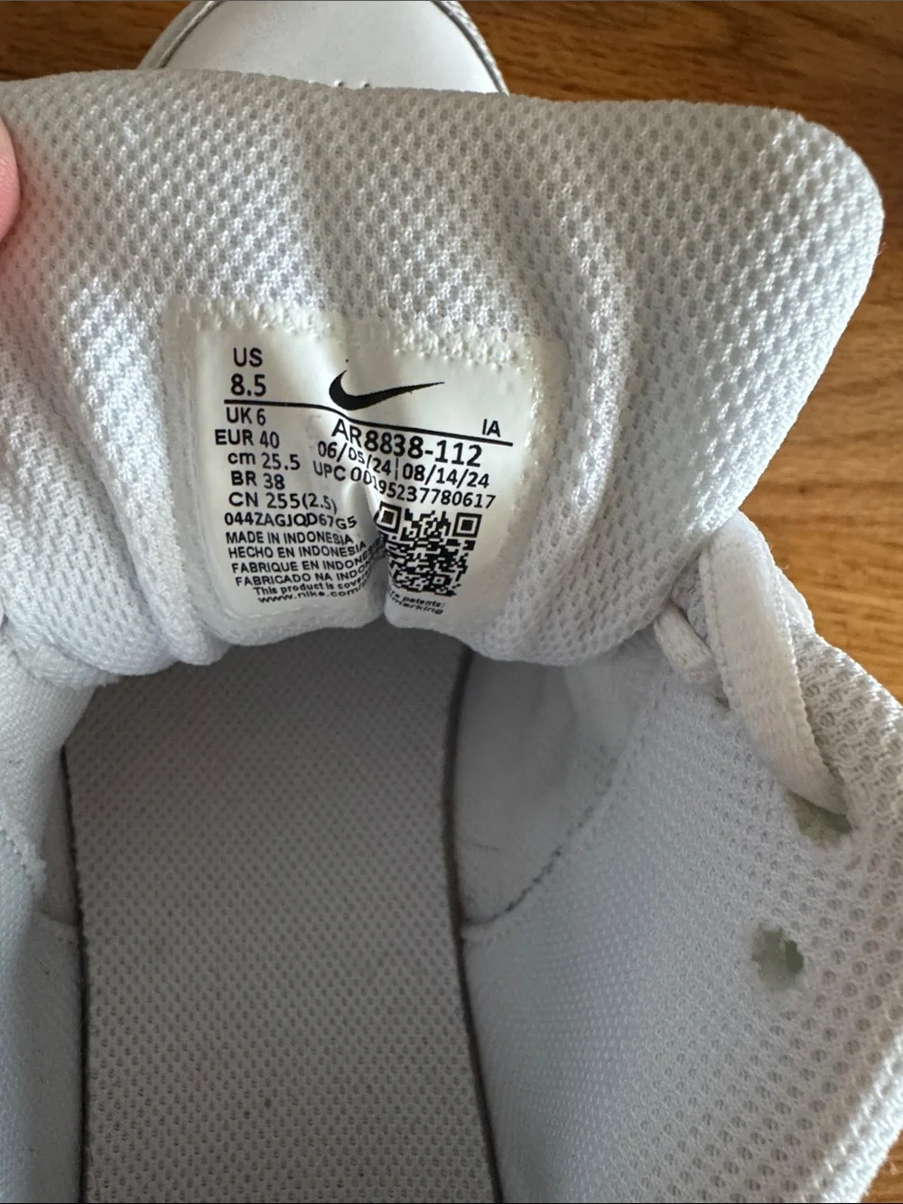 Nike Court Lite 2 White Sneakers with Light Blue Swoosh